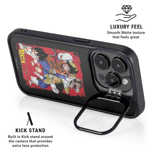 Dragon Ball Z Goku Vs Vegeta iPhone 15 Pro Kickstand Case